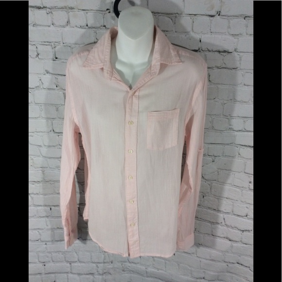 Anthropologie Tops - BDG soft pink button down long sleeve shirt Euc S